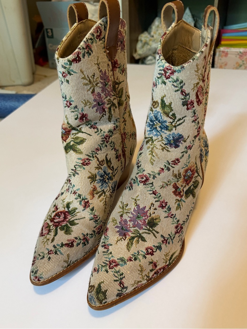 Altar’d State Floral Tapestry Demi Boot